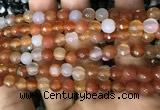 CAA3310 15 inches 6mm faceted round agate beads wholesale