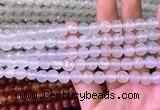 CAA3339 15 inches 8mm faceted round agate beads wholesale