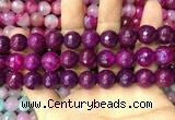 CAA3401 15 inches 12mm faceted round agate beads wholesale