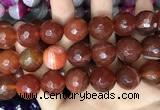 CAA3449 15 inches 16mm faceted round agate beads wholesale