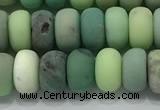 CAA3523 15.5 inches 5*8mm rondelle matte grass agate beads wholesale