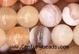 CAA3532 15.5 inches 6mm round pink botswana agate beads