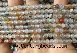 CAA3596 15.5 inches 4mm round dendritic agate beads wholesale