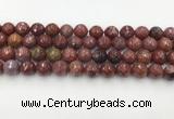 CAA3630 15.5 inches 8mm faceted round Portuguese agate beads