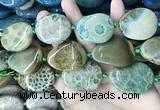 CAA3725 25*35mm - 30*40mm freeform chrysanthemum agate beads