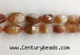CAA3796 15*25mm - 18*28mm faceted rice agate druzy geode beads