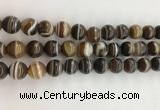 CAA3801 15.5 inches 10mm round line agate beads wholesale