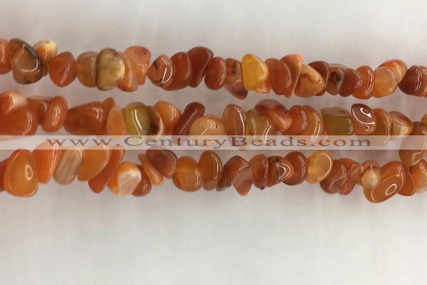 CAA3806 15.5 inches 4*6mm - 8*10mm chips red agate beads wholesale