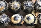 CAA3885 15 inches 8mm round tibetan agate beads wholesale