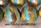 CAA3923 15 inches 12mm round tibetan agate beads wholesale