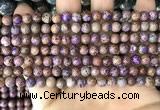 CAA4000 15.5 inches 4mm round purple crazy lace agate beads