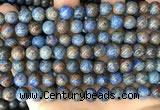 CAA4010 15.5 inches 8mm round blue crazy lace agate beads