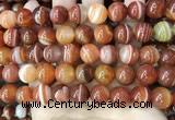 CAA4029 15.5 inches 12mm round line agate beads wholesale