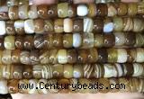 CAA4147 15.5 inches 6*9mm rondelle line agate beads wholesale