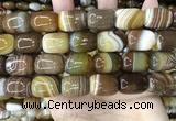 CAA4155 15.5 inches 15*20mm drum line agate beads wholesale