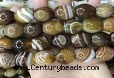 CAA4162 15.5 inches 15*20mm rice line agate beads wholesale