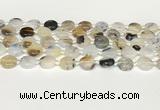 CAA4384 15.5 inches 14mm flat round Montana agate beads