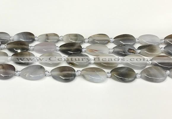 CAA4389 15.5 inches 15*20mm flat teardrop Montana agate beads