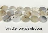 CAA4390 15.5 inches 25mm flat round Montana agate beads