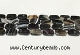 CAA4398 15.5 inches 15*20mm rectangle black banded agate beads