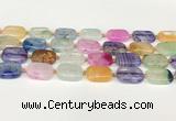 CAA4415 15.5 inches 15*20mm rectangle agate druzy geode beads