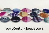 CAA4416 15.5 inches 18*25mm oval agate druzy geode beads