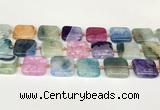 CAA4423 15.5 inches 20*20mm square agate druzy geode beads