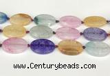 CAA4437 15.5 inches 25*35mm oval agate druzy geode beads