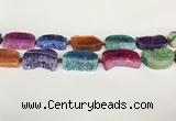 CAA4541 15.5 inches 22*32mm - 25*35mm freefrom agate druzy geode beads