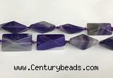 CAA4545 15.5 inches 20*28mm - 21*42mm pyramid agate druzy geode beads