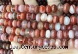 CAA4563 15.5 inches 6*10mm - 8*11mm rondelle south red agate beads