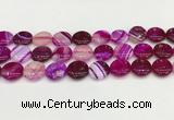 CAA4606 15.5 inches 16mm flat round banded agate beads wholesale