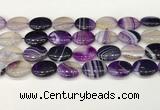 CAA4670 15.5 inches 15*20mm oval banded agate beads wholesale