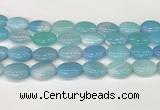 CAA4673 15.5 inches 15*20mm oval banded agate beads wholesale