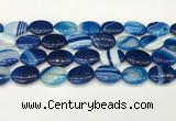 CAA4674 15.5 inches 15*20mm oval banded agate beads wholesale