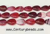 CAA4721 15.5 inches 18*25mm flat teardrop banded agate beads wholesale