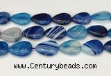 CAA4723 15.5 inches 18*25mm flat teardrop banded agate beads wholesale