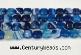 CAA4739 15.5 inches 12*12mm square banded agate beads wholesale