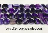 CAA4750 15.5 inches 16*16mm square banded agate beads wholesale