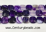 CAA4766 15.5 inches 20*20mm square banded agate beads wholesale