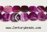 CAA4783 15.5 inches 30*30mm square banded agate beads wholesale