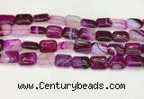 CAA4799 15.5 inches 12*16mm rectangle banded agate beads wholesale