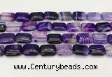 CAA4806 15.5 inches 13*18mm rectangle banded agate beads wholesale