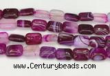 CAA4815 15.5 inches 15*20mm rectangle banded agate beads wholesale