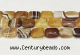 CAA4821 15.5 inches 18*25mm rectangle banded agate beads wholesale
