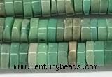 CAA4851 15.5 inches 2*5mm heishi grass agate beads wholesale