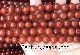 CAA4949 15.5 inches 10mm round red agate beads wholesale