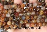 CAA5048 15.5 inches 8mm round dragon veins agate beads wholesale