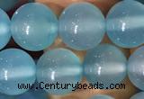 CAA5092 15.5 inches 8mm round sea blue agate beads wholesale