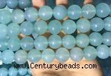 CAA5096 15.5 inches 16mm round sea blue agate beads wholesale